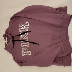 Women's VS Pink crowl neck sweater Mauve Ice size large.